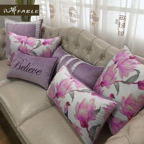 Mink cashmere pillow case The flower portrait pillow cover cute pillowcase Christmas household goods bolster
