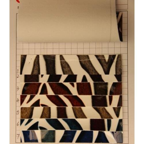 New artificial PU leather fabric Quality mirror zebra leather material