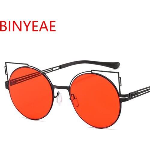 New Fashion Cat Eye Round Women Sunglasses ocean gradient Lens Men Sun Glasses unique Alloy frame Eyewear Luxury Designer UV400