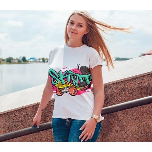 New mens and womens T-shirts, casual graffiti, colorful 3D printing tops, T-shirts, summer T-shirts, short-sleeved clothing