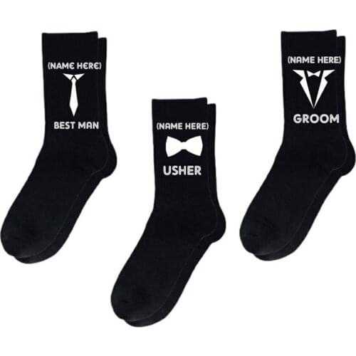 Personalized Wedding Socks Groom Socks Best Man Socks Custom Wedding Gift for Father of the Bride Father of the Groom Socks