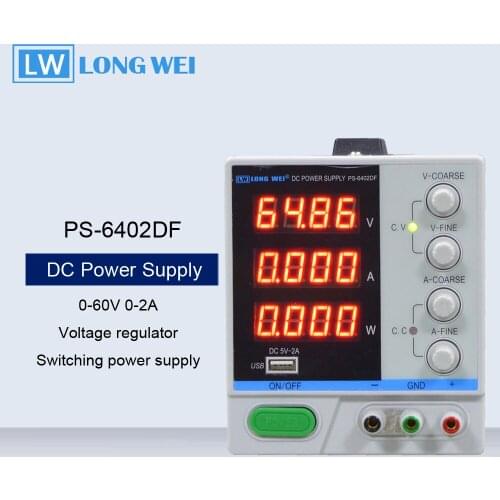 PS-6402DF 60V2A Adjustable Switching DC Lab Power Supply Regulated Power For Laboratory Power Source 4 LED Digital Display