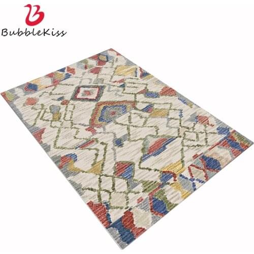 Bubble Kiss Carpets For Living Room Black And White Floral Ethnic Style Large Floor Mats Home Decor Girl Bedroom Thick Rugs