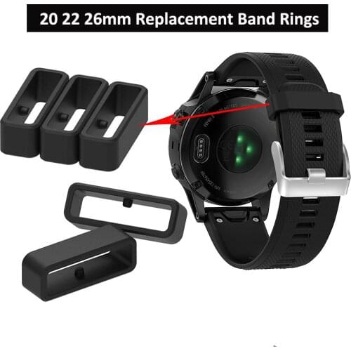 Rubber Replacement Watch Strap Band Keeper Loop Security Holder Retainer Ring For Garmin Fenix 6S 6X 6Pro/5X 5S 5Plus SmartWatch