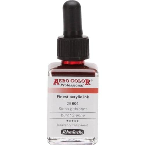 Schmincke Aero Color Acrylic Ink 28 ml 604 Brunt Sienna