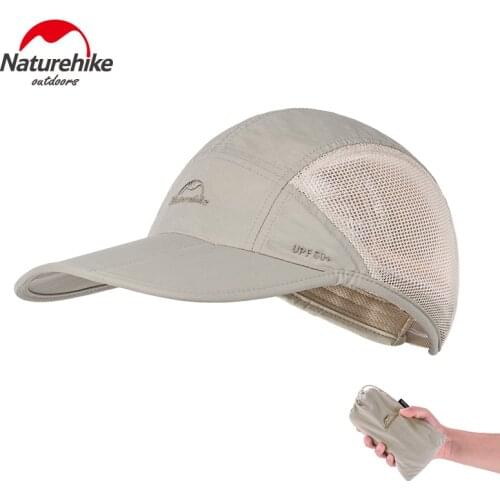 NatureHike Unisex Outdoor Sports Cap Foldable Sunscreen Quick Drying Baseball Cap Packable Portable Breathable Mesh Sun Hat