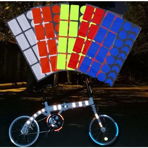 Bicycle Reflective Stickers Motorcycle Bicycle Reflector Cycling Warning Reflector Film Cycling Decal Tape Safety Waterproof