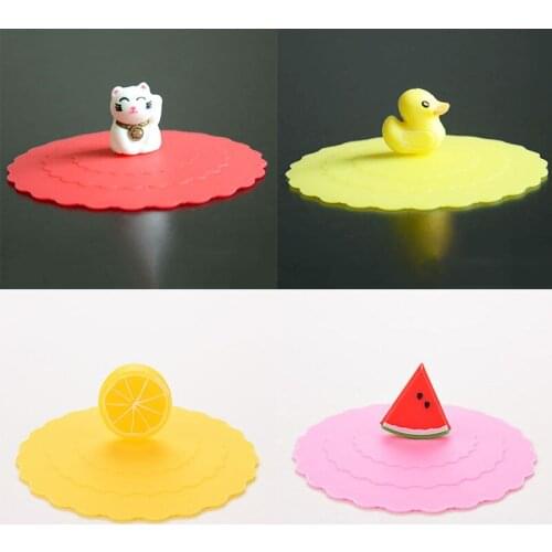 1pc Silicone Leakproof Coffee Suction Lid Cap Airtight Sealed Cup Cover