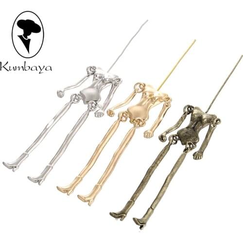 10 pieces/lot Cute White Gold Anti-bronze Alloy Doll Naked Bodies without Hand Charms DIY Accessories Statements NS238-13-2