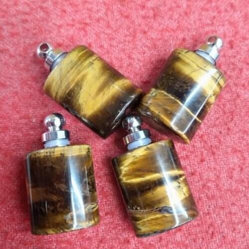 2pcs nature stone pendants women perfume bottle pendants women accessories diy jewelry findings top selling malachite blue turq