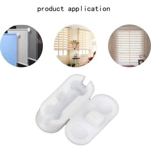 20 Pcs White Plastic Curtain Chain Connector Roller Blinds Pull Cord Connector
