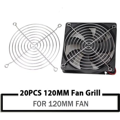 20PCS YOUNUON 12CM Metal Steel Cover Protective Net Filter Guard Fan Grill 120mm x 120mm