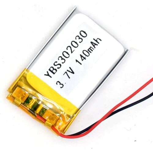 3.7V 140 mAh 302030 Li-Polymer Rechargeable Battery Li Po ion for GPS Bluetooth MP3 MP4 032030