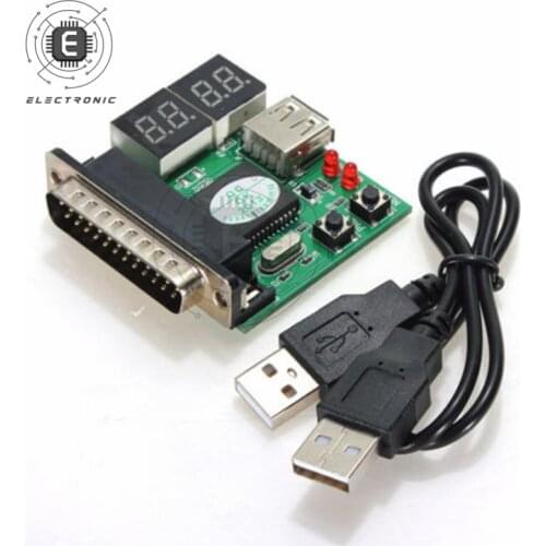 4-Digit LCD Display PC Analyzer Motherboard Diagnostic Tester USB Post Test Card PC Laptop Desktop Diagnostic Tools With Cable
