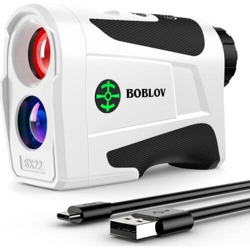 BOBLOV Slope Golf Rangefinder 6X Magnification Laser Range Finder 100M Laser Distance Meter for Golf Sport, Hunting