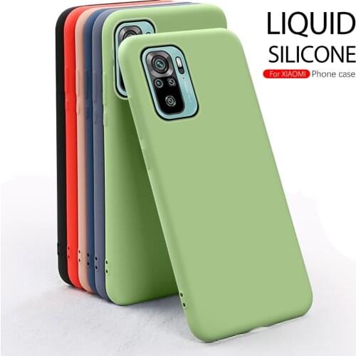 For Xiaomi Redmi Note 10 Case Liquid Silicone Soft Covers Xiomi Redme Red mi Note10 10Pro Frame Bumper Shockproof Phone Fundas