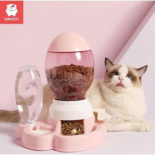 KIMPETS 2021 Cat Water Dispenser Pet Dog Water Non-Wet Mouth Cat Water Basin Automatic Circulation Cat Drinking Supplies Feeding