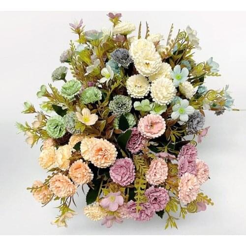 Artificial Flower Colorful Wedding Home Decoration Suppily Dining Room Fake Flowers Ornaments Flower Arrangement Accessories