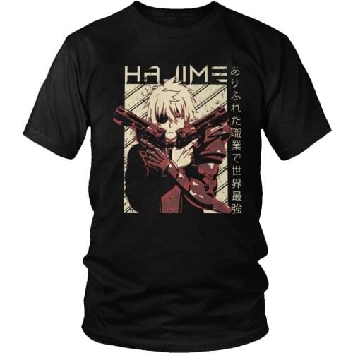 Fashion From Commonplace To Worlds Strongest Arifureta T-shirt Men Short Sleeve Cotton T Shirt Cool Japanese Manga Fan Tee