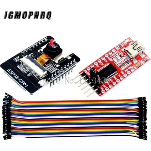 ESP32-CAM WiFi OV2640 Camera Module Bluetooth ESP32 Development Board FT232RL USB To TTL Serial Converter 40Pin Jumper Wire