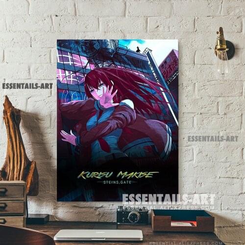 Steins Gate Kurisu Punk style Canvas Wall Art Painting Poster Bedroom study studio print Living kid Room Home Decoration Prints