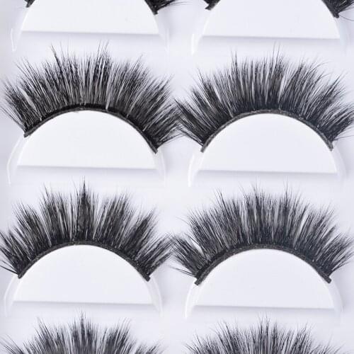 NEW 5 pairs mink eyelashes false lashes mink 3d fake eyelash extension make up cilios natural long cruelty free lash