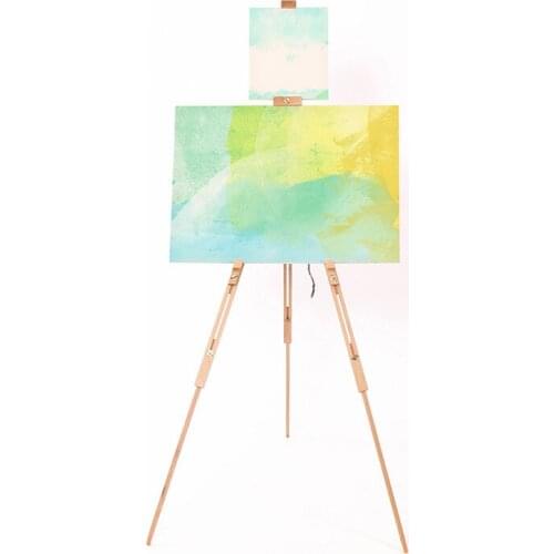 Adjustable Artist Easel Stand Solid Beech Wood Portable Collapsible Telescopic Tripod Easel Painting Drawing Canvas Sketchbook