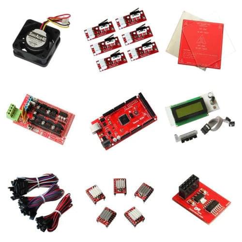 Reprap RAMPS1.4 for arduino Starter kits Mega R3,5xA4988 stepper driver, LCD2004 Smart controller,heatbed MK2a end stop module