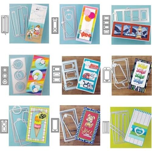 Cutting Dies Greeting Card Base Frame Ploygon Love Heart Lace Christmas Decor Scrapbook Paper DIY Embossing Stencil Album