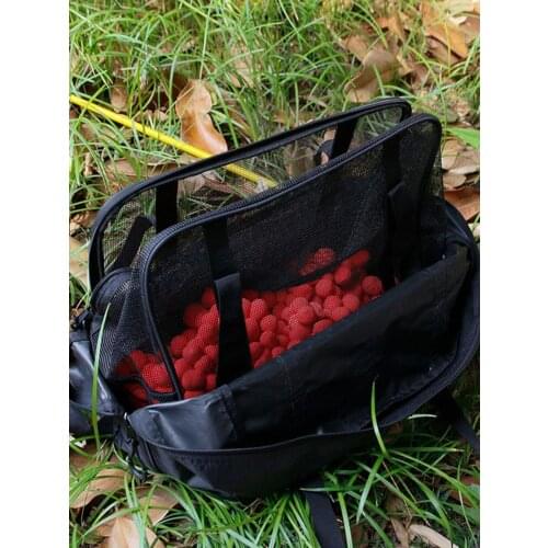 Fishing Tackle Storage Bag Portable Outdoor Fishing Gear Bait Bag Mesh Bag Storage Bag Pack