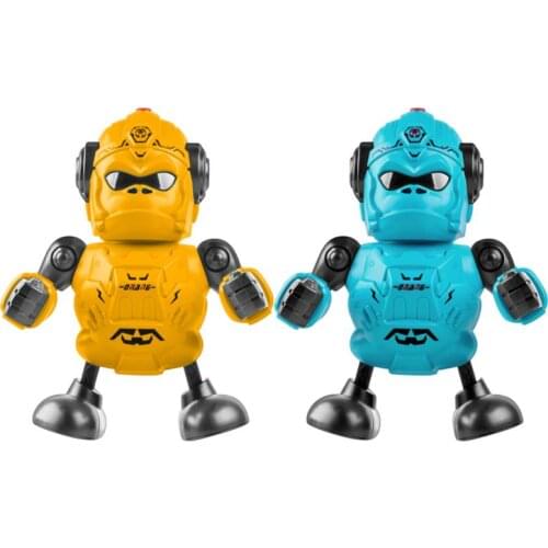 Dancing Robot Spray King Kong Childrens Electric Light Music Deformation Robot Toy Set Childrens Electronic Toy