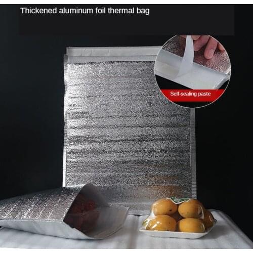 Convenient Food Insulation Packaging Disposable Thicken Takeaway Thermal Pouch Seafood Preservation Aluminum Foil Bag Supplies