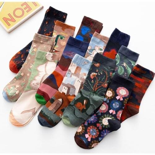 Men Socks Cotton Funny Socks For Man Women Novelty Casual Color Fashion Crew Socks Christmas Socks Calcetines Skarpetki Harajuku