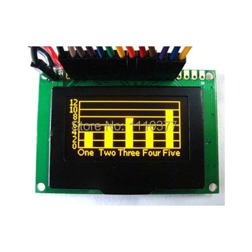 1.55 inch 8bit SPI I2C 20PIN Yellow OLED LCD Module SSD1305 Drive IC 128*64