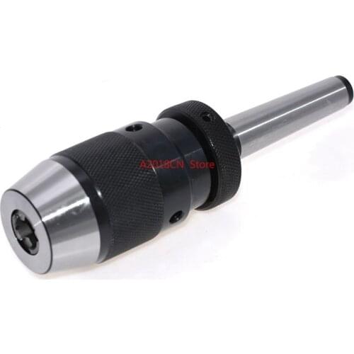 1SET Keyless Drill Chuck Self Tighten Automatic Locking Chuck 1-10mm B12 MT2/ B12 MT3 shankn B12 MT4 Morse Taper shank