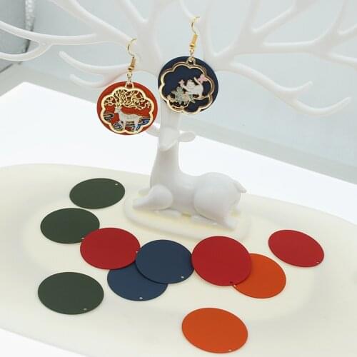 10Pcs/Set Enamel Hollow Round Cat Deer Sheet Charms For Jewelry Making Supplies DIY Necklace Bracelet Pendant Accessories