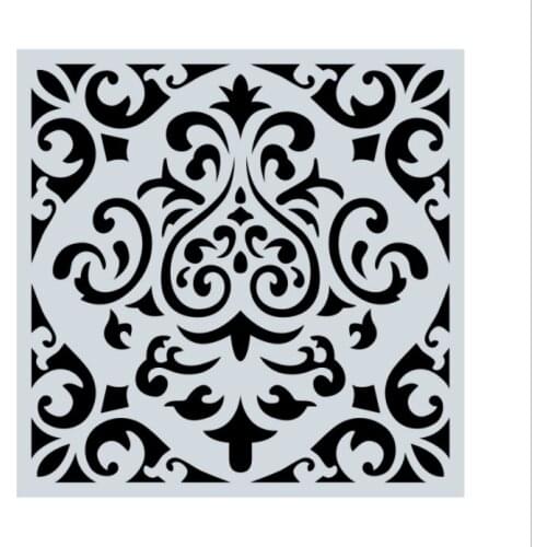 15*15 DIY Craft Layering Mandala Stencils For Wall Painting Scrapbooking Album Decorative Paper Cards spray painting tools