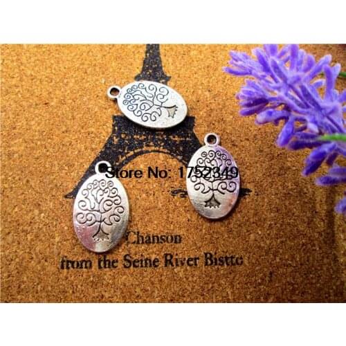 15pcs-Tree of Life Charms, Antique Tibetan silver Tone tree Pendants/Charms 24x15mm