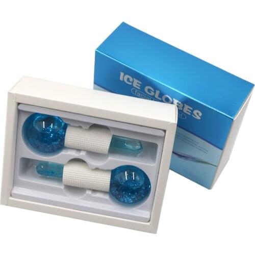 Facial Ice Globe 2PC Facial Roller for Cold Or Hot Skin Massagers For Face and Eye Rollers Reduce Puffiness Beauty Salon Use