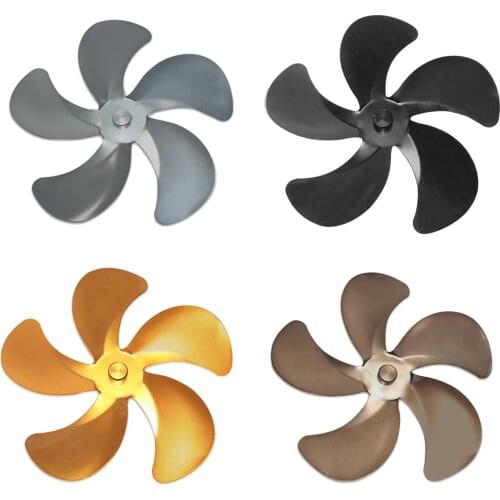 5 Blade Wood Stove Fan Fireplace Fire Heat Power Saving Eco Fan Replacement