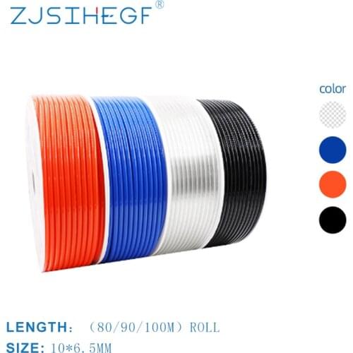 80/90/100 Meters Wholesale OD10mm*ID6.5mm Pneumatic Component Air Line Polyurethane Hose For Compressor