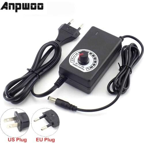 AC 100-220V to DC Adjustable Adapter 3-12V 2.0A CCTV Camera Power Supply Universal Charger for Led Strip Light 5.5*2.5mm K09