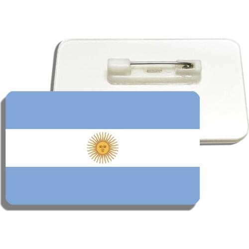 Argentina Flag Brooch Vintage Lapel Pins For Backpacks Hat Clothes Patriotic Trinket Acrylic Jewelry Badge