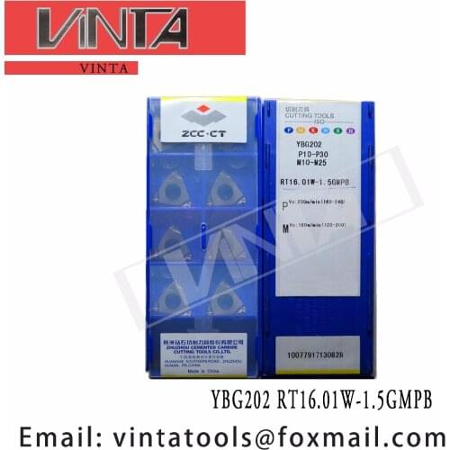 Free shipping high quality 10pcs/lots YBG202 RT16.01W-1.5GMPB cnc carbide turning inserts