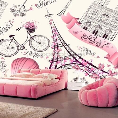 Large wallpaper murals,Romantic travel in Paris,modern murals for kids room living rooms sofa backgrounds papel de parede