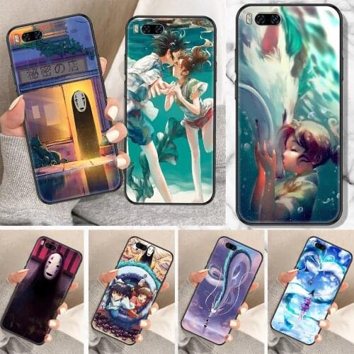 Anime Spirited Away No Face man Phone Case For Xiaomi Mi Note 8 9 10 11 9T 10T A3 Lite Pro Ultra black trend hoesjes luxury