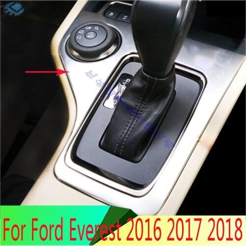 For Ford Ranger 2015-2018 Gear Shift Panel Center Console Cover Trim Frame Car Styling Sticker Everest 2016-2018