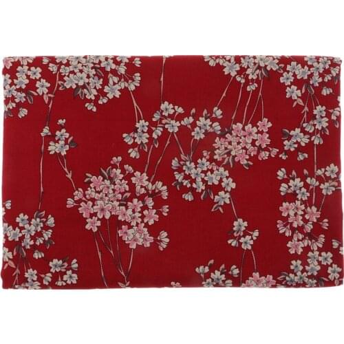 Chinese Plum Blossom Printed Cotton Fabric for Patchwork Quilting DIY Sewing Crafts