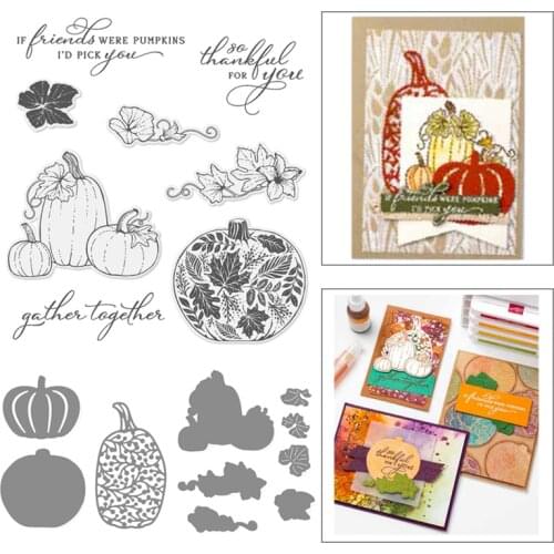Halloween Pumpkin Metal Cutting Die And Stamps Stencils Scrapbooking Embossing DIY Crafts Paper Cards Album Decor Metal Dies Cut