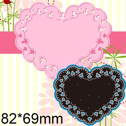 Metal Dies Arrow Lace Hollow Heart New Stencils DIY Scrap Booking Paper Cards Craft Making Decoration 82*69mm